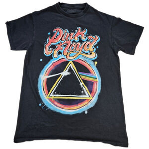 Pink Floyd T-Shirt Men’s Black S 100% Cotton Dark Side Of The Moon Prism Tee